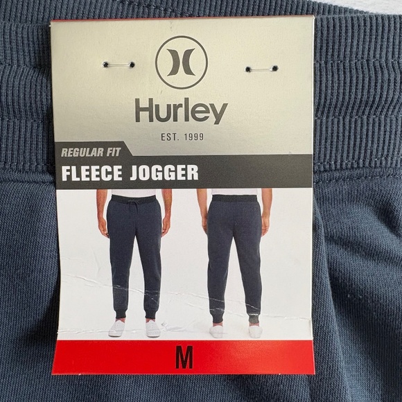 Hurley Men’s Fleece Joggers/Pants, Blue, Medium NWT - Picture 4 of 15